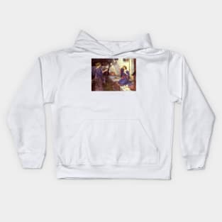 The Annunciation by John William Waterhouse Kids Hoodie